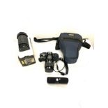 Minolta X300 35MM SLR camera with lenses, Minolta automatic winder, Sirius 28-200mm camera lense,