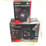 Parkside Flux Cored wired Welder, Parkside automatic welding helmet, both new in boxes