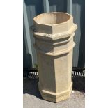 Hexagonal vintage chimney pot, approximate height 29 inches