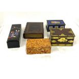 Selection of vintage storage boxes / tins