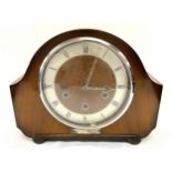 The Alexander Clarke Co Limited 3 keyhole mantel clock, untested with key and pendullam