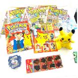 Large selection of pokemon magazines, cards etc