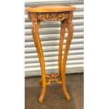 Ornate plant stand, 34 inches tall