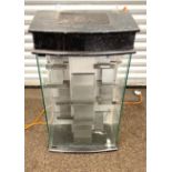 Lockable display case measures approx 31 inches tall 17.5inches wide 10 inches depth