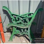 Cast iron bench ends with wooden slates