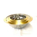 3 Cameo 24ct gold plated bowls with carrier case