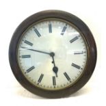 Vintage 1 key hole wall hanging station/ school/ church clock diameter approx 16 inches