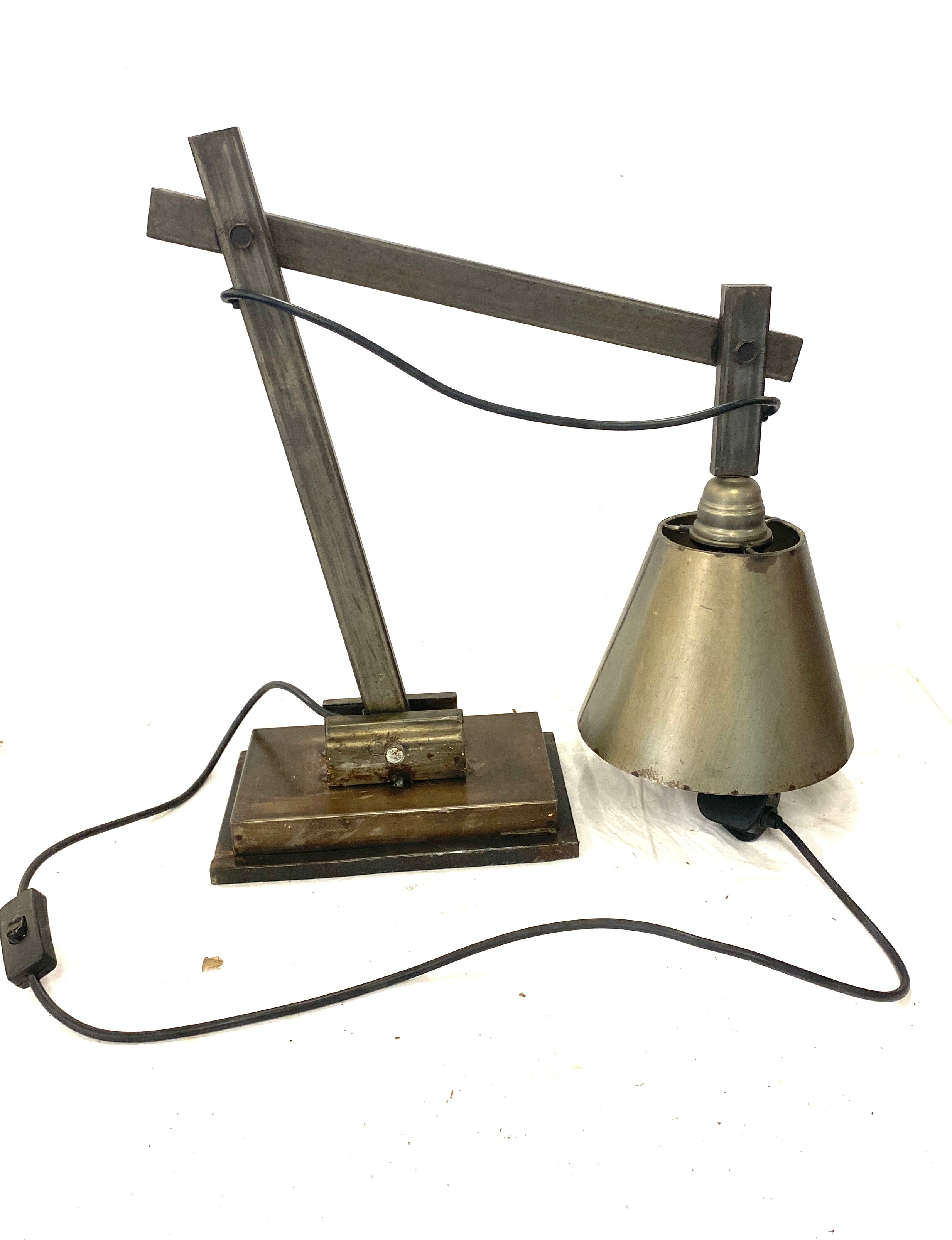 Industrial style angle poise desk lamp, working order