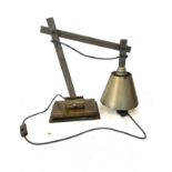 Industrial style angle poise desk lamp, working order