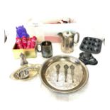 Selection of miscellaneous includes silver plated ware, bingo daubers etc