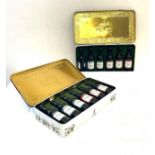 2 Gonzalez Byass alcohol Sherry Miniatures Tin 6 x 5cl, new and sealed to include in each tin: Tio