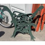 Cast iron bench ends with wooden slates