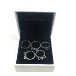 5 silver pandora rings