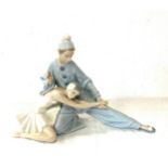 Lladro 4935 closing scene bnib ballet dancer with jester measures approx 9.5 inches tall 14 inches