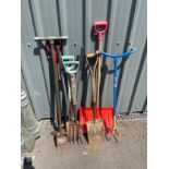 Selection of assorted garden tools