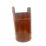 Bamboo water carrier, measures approx 18 inches tall 10 inches wide, chinese marks to side