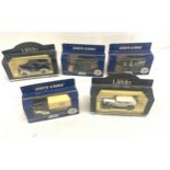 5 LLedo vintage boxed toy cars to include winter collection 1987/88 and club spring edition 1989