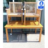 Teak Outdoor garden table and 2 chairs