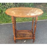 Oak occasional table 25 inches wide 26 inches tall 17 inches