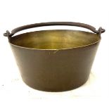 Brass jam pan measures approx 6.5 inches tall 11 inches diameter