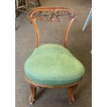Victorian nursing chair height 26 inches, seat height 13 inches