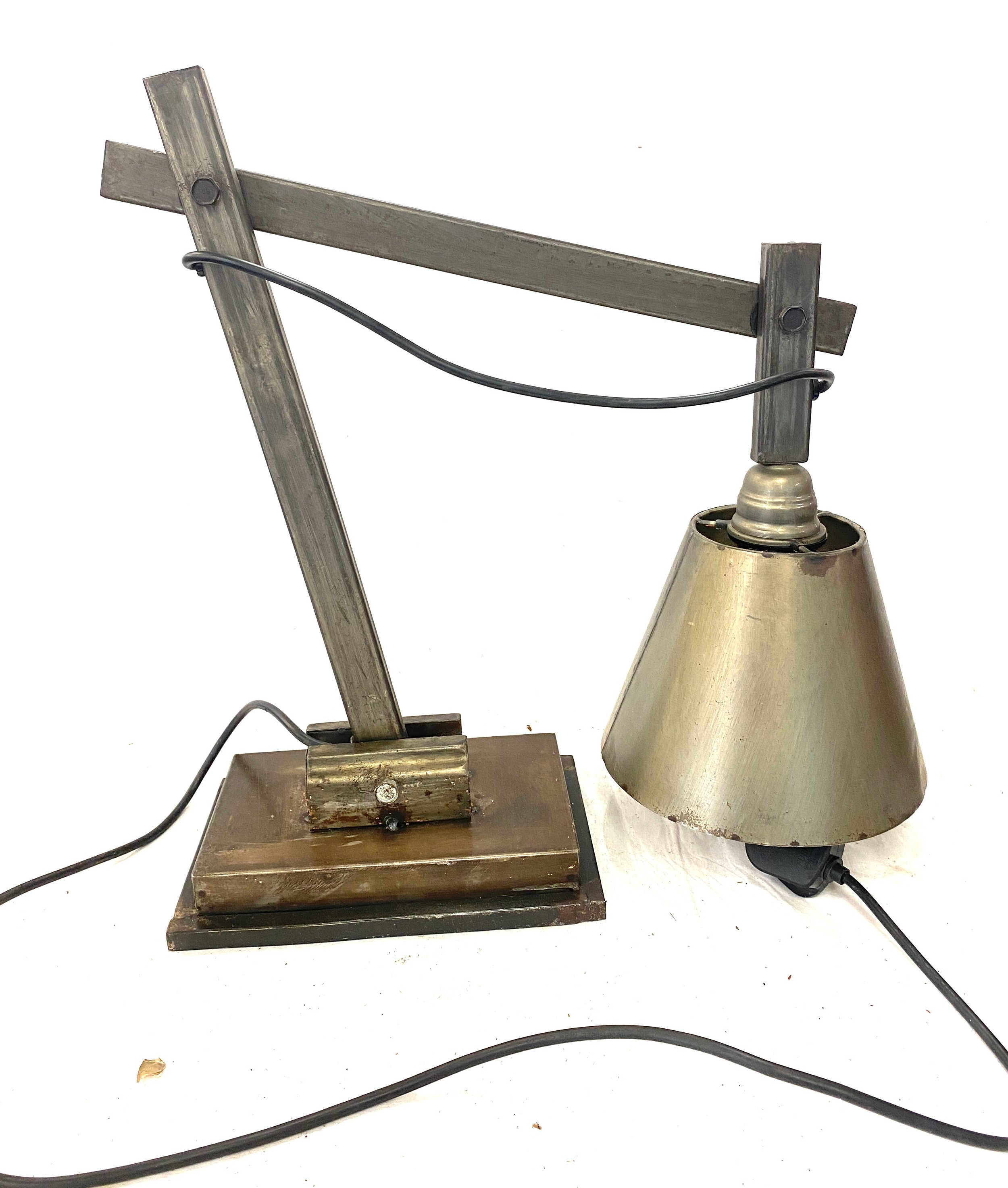 Industrial style angle poise desk lamp, working order - Image 2 of 3