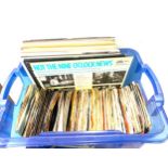 Large selection of assorted records to include Elvis, Top of the pops, fame etc