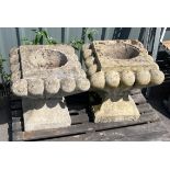 Pair of concrete garden earns