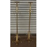 2 large ornamental candlesticks, overall height: 47.5 inches