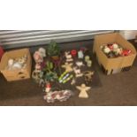 Large selection of various Christmas decorations to include baubles, angels and candles etc