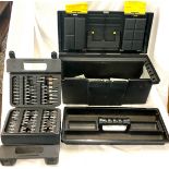 Plastic tool box with contents