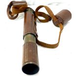 Leather cased two drawer telescope 'The Comet' Newbold and Bulford Limited, approximate overall