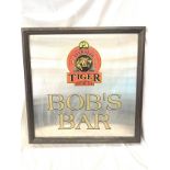 Vintage advertising light up double sided hanging bar sign, untested, hanging attachments needed,