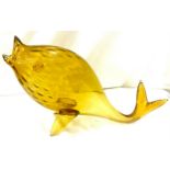 Vintage glass fish ornament, approximate measurements: Height 12.5 inches, Width 19 inches, small