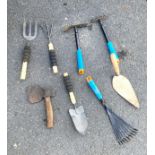 Selection of handheld small garden tools
