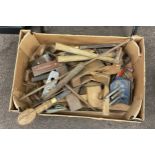 Box of vintage carpentry tools