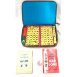 Vintage cased Mah Jong gaming set