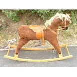 Childs rocking horse, missing an ear and tail, overall height: 31.5 inches