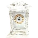 Royal Albert Glass mantle clock, untested