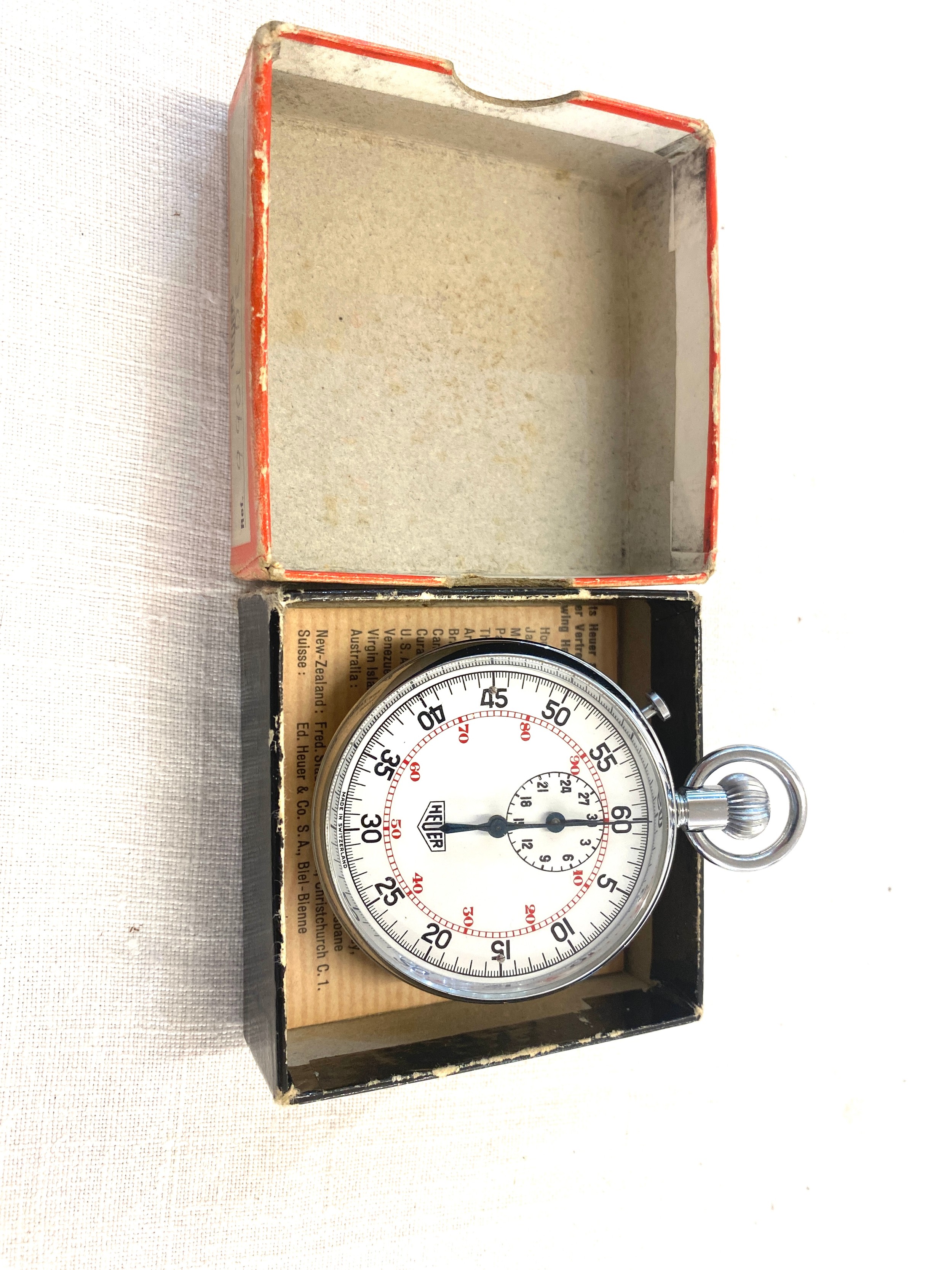 Cased heuer split second stopwatch, in original box - Image 4 of 4