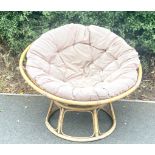 Large wicker egg chair