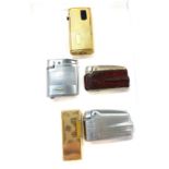 5 Vintage and later cigarette lighters to include Cosmic, Ronson etc, all untested