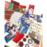 A selection of assorted Christmas craft items to include post cards, foam stamps etc