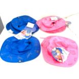 Selection of childs Boys and Girls Adjustable size sun hats
