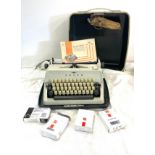 Vintage Adler Gabriele 20 typewriter with 4 ribbons in hard case