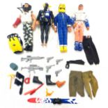Selection 1990's Action men figures, clothing and accessories