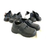 3 Pairs of boys school shoes includes 2 Light up stop look listen shoes