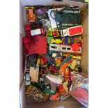 Box of vintage and later cars includes Corgi Matchbox etc