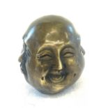 Four face Buddha brass with foundry stamp with Rattle, overall height 2.5 inches
