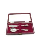 Scottish silver spoon & knife